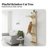 Scratching Post Door Mounted Cat Tree Space-Saving Door Hanging Cat Tree Versatile Mounting for Apartment Dwellers, Cats, Small Apartments, Indoors, Living Room, Bedroom