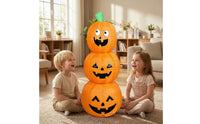 Lighted Pumpkin Inflatable Pumpkin with Blower Easy to Use Stacked Pumpkins for Homeowners