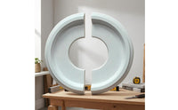 Ceiling Lamp Panel PU Round Ceiling Panel Light Fixture Trim White Chandelier Medallion Smooth Surface