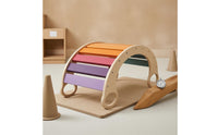 Wooden Climber Rockers Rounded Finish Slatted Rocking Curvedin-1 Arched Climbing Bridge for Playroom