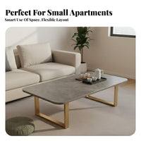 Small Space space-efficient dual-level Rectangular Table Minimalist Design Living Room Furnishing High-End Feel Home Furniture Easy to Clean for Homeowners, Families, Parents, Lounge Area, Office