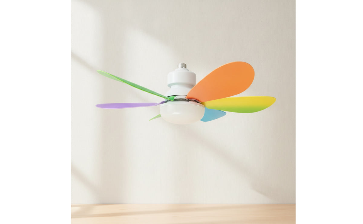 E27 Screw-in Ceiling Fan Light Modern Socket Fan Light Detachable Blades Fixture Compact for Bedroom, Living Room