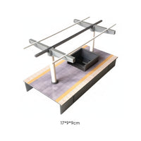 No-Light Underground Station Model DIY Station Platform Model Miniature Railway Platform Kit Scale for Hobbyists, Train Layouts