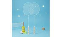 Ready to Play Luminescent in the Dark Badminton Racket Lightweight Luminous Badminton Racket Pair Long-Lasting Outdoor Toy Portable for Children 6-12, Beginners