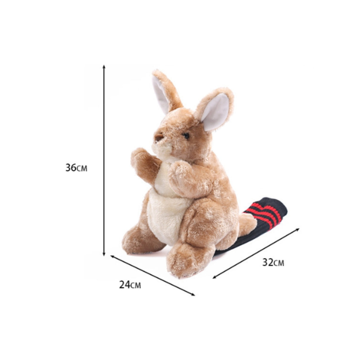 Soft Kangaroo Golf Headcover Cartoon Driver Headcover Unique Fleecy Golf Cover Adorable for Golfers