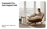 hush Non-Slip gliders Upholstered Rocking Chair Ergonomic Design Upholstered glider High spinerest Recliner Sturdy Frame for Homeowners, New Mothers, Balcony, Bedroom, Living Room, study corner