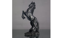 Horse Figurine with Textured Base Rearing Horse Figurine Abstract Decor for Art Collectors, Entryway