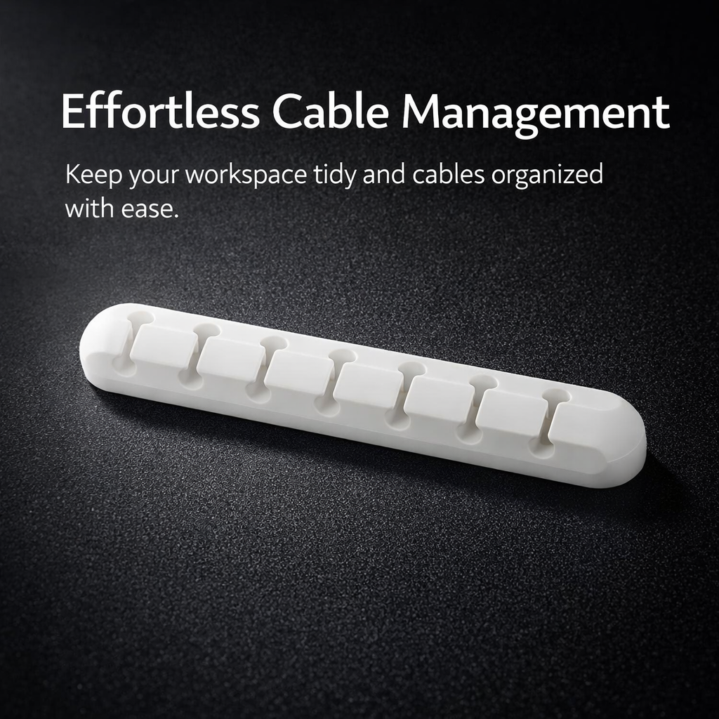 Silicone Self Adhesive Cable Organizer for Desk, Clip Wire Clip Holder, Cable Clip Management for Home Office Students