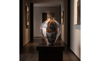 Decorative Vase Distressed Sculptural Vase Hand-Painted Vessel for Interior Designers, Hotel Foyer