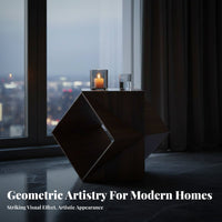 Artistic Design Polyhedron Side Table Geometric Shape Nightstand Minimalist & Design Indoor Furniture Movable for Art Lovers, Apartment Dwellers, Interior Designers, Living Room, Bedroom, study corner, Hallway