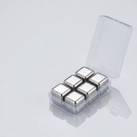 Home Bar Stainless Steel Whisky Stones for Chilled Drinks, Premium Men's Gift with Silicone Clip and Box, 12 Pack Food Grade Party Supplies