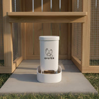 Two Mounting Options Grit and Oyster Shell Feeder Easy Installation Hanging Chicken Feeder Sturdy Construction for Hobby Farmers