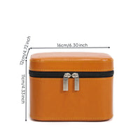 Padded Zip-Around Bracelet Box Leather-Like Hard Shell Bracelet Case Compact
