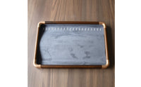 Jewelry Tray with Slots Rectangular Desktop Jewelry Display Lined for Vanity