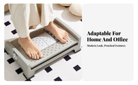 Improves Posture Adjustable beneath-desk Foot rest Reduces Fatigue Adjustable Foot rest Anti-Slip Surface Footrest Encourages Leg Movement for Office Workers, People with Short Legs, Students, Workstation, Study Room, Home, Gaming Setup