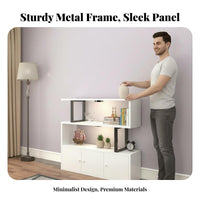 Room Divider Display Shelf Light Luxury Design Freestanding Shelving Unit Multi-Functional Modular Cabinet Bookcase for Homeowners, Study