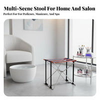 Foldable Design Adjustable Folding Footrest Non-Slip Feet Pedicure Stand Multi-Functional Footstool Lightweight for Nail specialists, Pedicurists, Home Users, Spa, on the go, Bathroom, Living Room