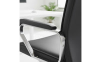 Adjustable Height High Back Executive Chair Thick Padded Cushion Leather Executive Chair Support Scratch-Resistant for Managers