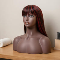 Hairpiece Display Head Lifelike Makeup Female Mannequin Head Stable Base Female Display Bust for Retail Store, Salon, Commerce Show