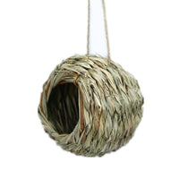 Garden Decor Bird House for Outdoor Decor, Handmade Spherical Nesting Box for Small Bird, Natural Birds Nest with Round Opening, Nest Box