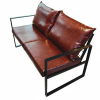 Retro Design Industrial Aesthetic Armchair and Table Set Minimalist Look Industrial Aesthetic Dining Set Sturdy Metal Frame Restaurant Booth Heavy-Duty for Bar Owners, Interior Designers, Hospitality Professionals, Milk Tea Shop, Cafe, Diner, Lounge