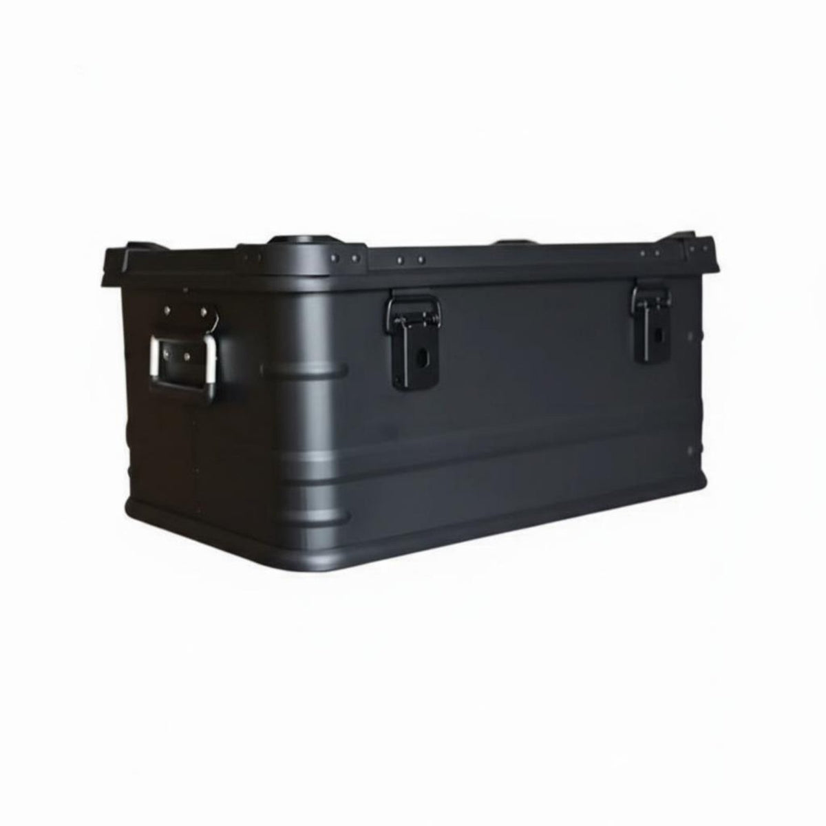 Waterproof Lidded Storage Trunk Large Capacity Latching Aluminum Case Multi-Functional Organizer Chest Portable for Campers, Outdoor fans, Homeowners, Camping, journey journeys