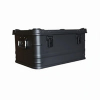 Waterproof Lidded Storage Trunk Large Capacity Latching Aluminum Case Multi-Functional Organizer Chest Portable for Campers, Outdoor fans, Homeowners, Camping, journey journeys