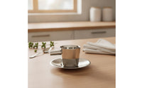 Espresso Cup with Saucer Stainless Steel Coffee Cup with Saucer Double-Walled