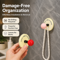 Sturdy Duty Suction Cup Hooks, 2 Piece Removable Wall Hooks, 5 kg Top-rated Load, Drill for Tile, Glass, Metal