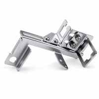 Throttle and Kickdown Cable Bracket Chrome Carburetor Linkage Bracket Adjustable Slotted for SBC, Large-Block Chevy