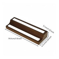 Engraved Logo Wooden Guitar Pick Holder Hand Polished Guitar Pick Display Box Two-rowRow Slots Musical Accessory Multi-Slot Storage for Music Teachers, Professionals, Studio, Teaching