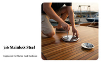 5 Inch Round Deck Plate Round Boat Deck Plate 5 Inch Seafaring Entry Port Anti-Corrosive for Yachts, Ships