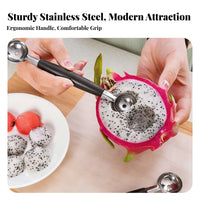 Fruit Sphere Er Easy to Clean Double-Headed Fruit Sphere Er Fruit Sphere Spoon Long-Lasting Stainless Steel Ice Cream Ladle