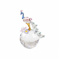 2 Pieces Peacock Ball Ornament Ornamental Crystal Peacock Figurine Gift Idea