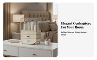 Desktop Organizer with Drawers Drawer Design Tiered Storage Unit with Drawers
