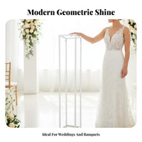 Extendable Iron Art Display Rack Sturdy Construction Wedding Centerpiece Stand Long-Lasting Geometric Metal Frame Stand Elegant Design for Couples, Party, Exhibition