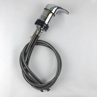 Curved Spout Shampoo Basin Faucet Threaded Connections Shampoo Bowl Faucet Kit Metal Fittings Chrome Basin Tap Easy Installation