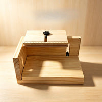 Manual Labeling Bracket Solid Wood Labeling Bracket with Ruler Precision for Workshops