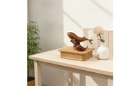 Whale Melody Box Carved Melody Box with Whales Whale Ornament Nature-Inspired Decor Refined for Collectors, Living Room, Nursery
