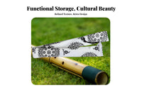 Chinese Flute Bag Scratch Protection Soft Flannel Flute Sleeve Prevents Cracking Shakuhachi Storage Bag for Instrumentalists, Performances