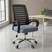 Support Adjustable Height Computer Chair High-Density Foam Cushion Mesh Back Swivel Chair Heavy-Duty Base Reclining Function for Students, Dorm Room