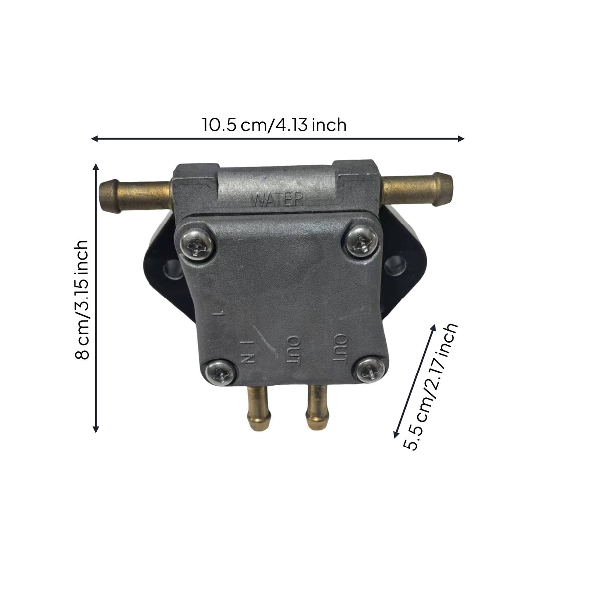 Low-Pressure Pump with Mounting Base Compact Pump with Hose-Barb Fittings Metal for Hobbyists