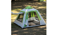 Bug-Proof Inflatable Tent with Mesh Openings and Doors Portable Inflatable Tent with Awning Quick-Setup Breathable for Backyard