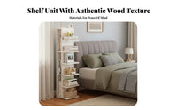 Floor-Standing Narrow Multi-Tier Shelf Space-Saving shelving unit Slim Design shelving unit Multifunctional for Students, Apartment Dwellers, Homeowners, Living Room, Bedroom, Hallway, Corner
