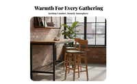 Minimalist Design Four-Legged Wooden Stool Modern Design Bar Height Seating Sturdy Construction High Top Table Natural Aesthetic for Homeowners, Interior Designers, Milk Tea Shop, Kitchen