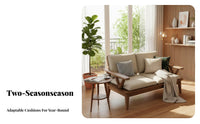 3-Seater Wooden Frame Settee New Chinese aesthetic Living Room Seating Group Modern Minimalist Design Sofa for Homeowners, Apartment, Lounge Area, Study