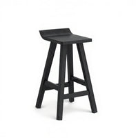 Wabi-Sabi Design Round Top Counter Stool Minimalist Look Bar Seating Built-in Footrest Sturdy Construction for Homeowners, Business Owners, Interior Designers, Restaurant, Cafe, Dining Space, Kitchen Island
