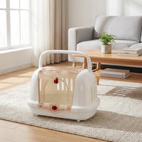 Cat Carrier Hard Sided Pet Travel Carrier PP Material Pet Transport Box with Slotted Sides, Cat Travel Box for Transport