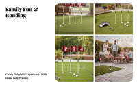 4 Pieces Numbered Flags Golf Practice Target Set White Cups Golf Putting Target Set Detachable Poles Sports Training Grip Sections