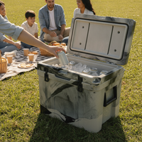 55L Portable Insulated Cooler Box for Outdoor Picnic Fishing and Camping